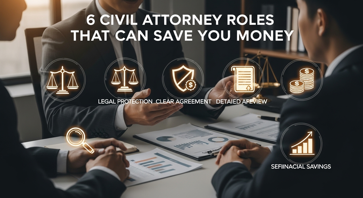 6 Civil Attorney Roles That Can Save You Money