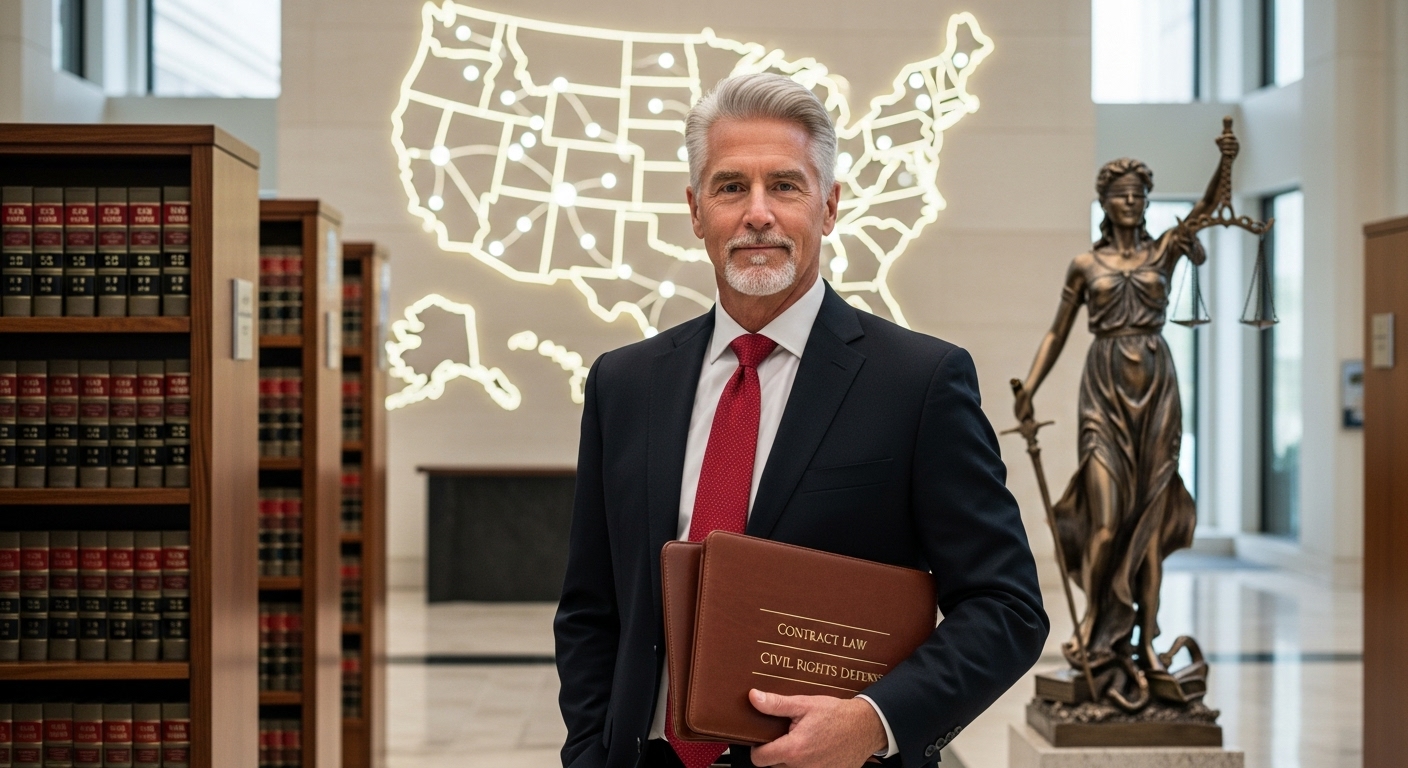 Attorney Specialized in Contract Law and Civil Rights Defense Across America